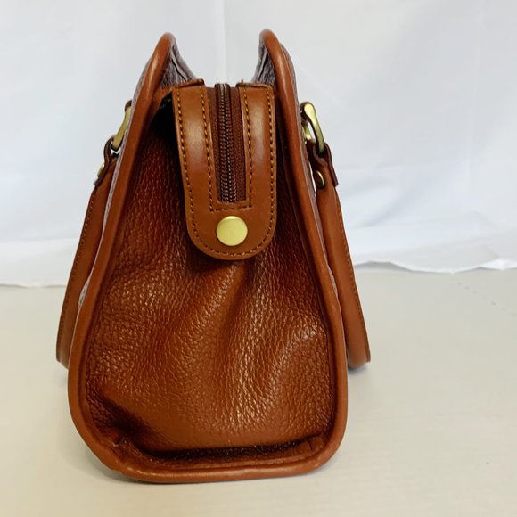 Vintage Liz Claiborne Pebbled Leather Satchel Bag - Picture 4 of 10